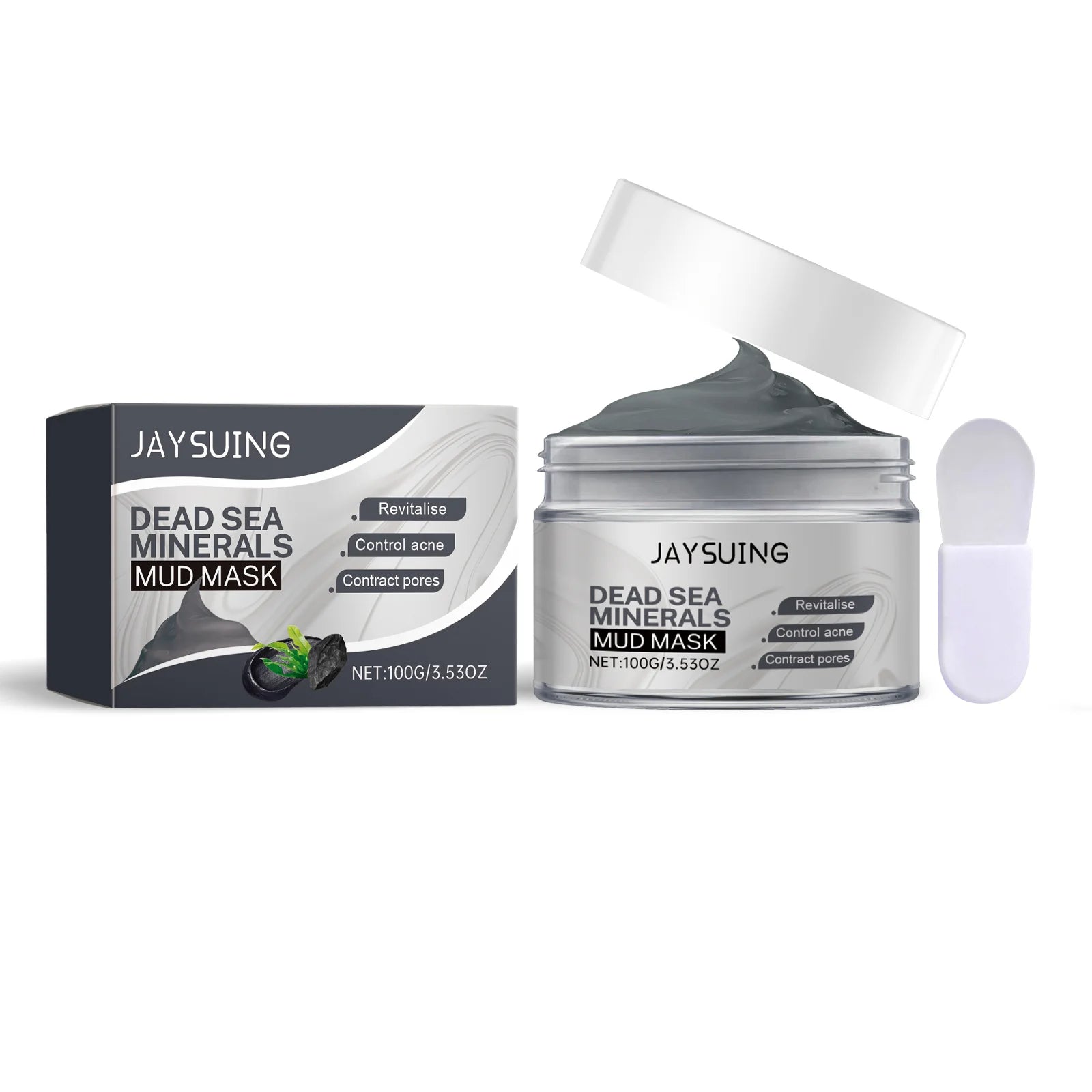 Dead Sea mud mask jar natural facial treatment brightening hydrating oil control 100g
