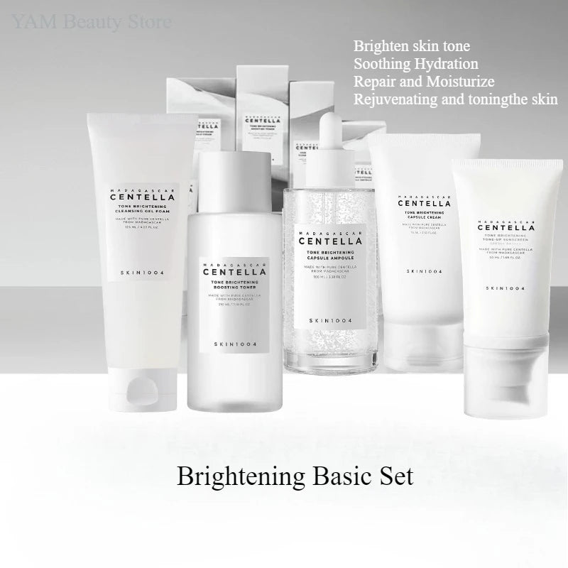 Korean Centella series complete skincare set  with foam toner ampoule cream for sensitive skin
