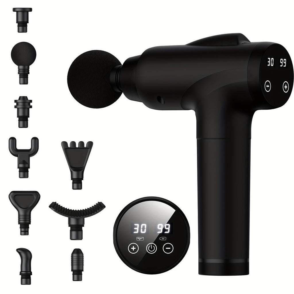 Deep Tissue Massage Gun - 30 Speed Percussion Massager 9 Heads