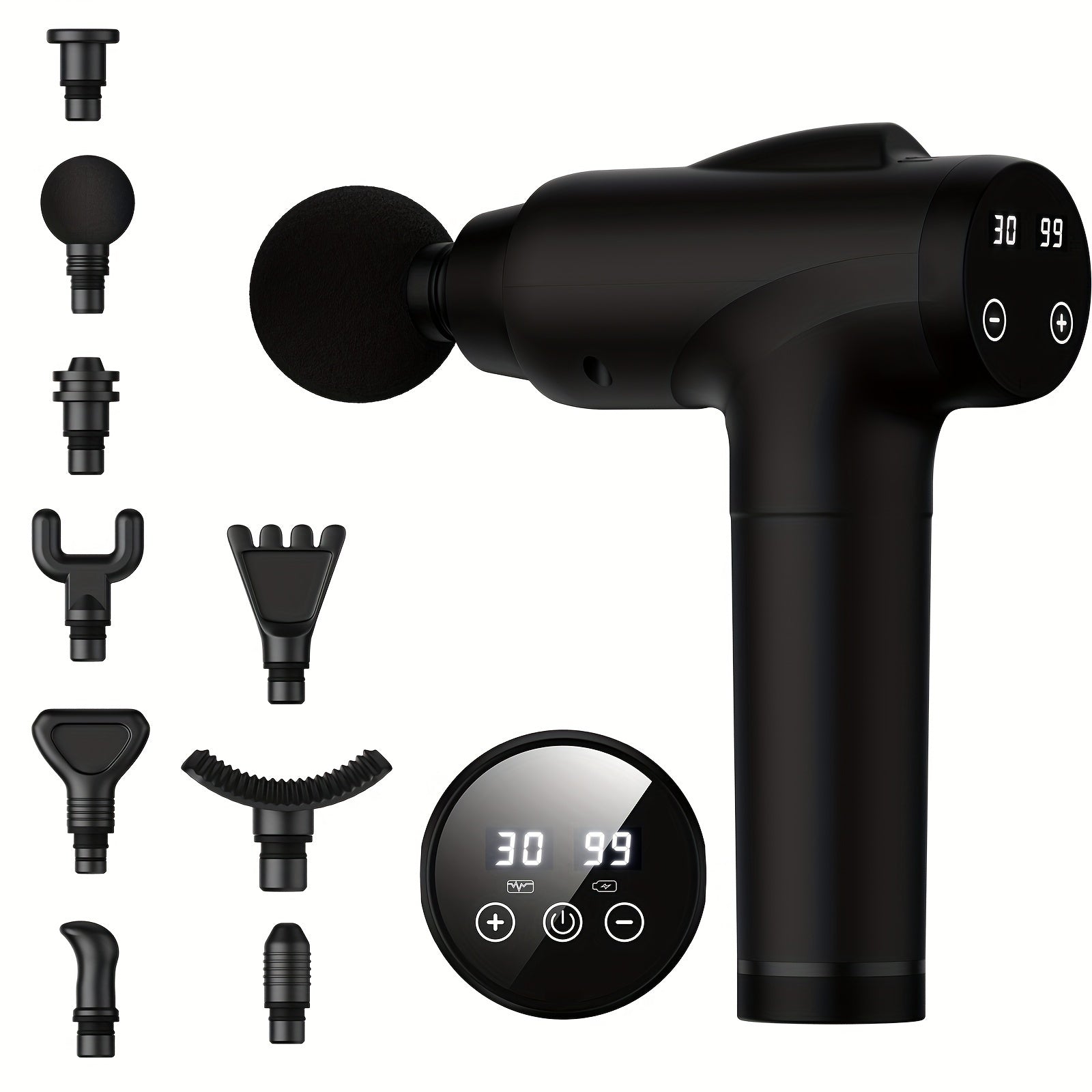 Deep Tissue Massage Gun - 30 Speed Percussion Massager 9 Heads