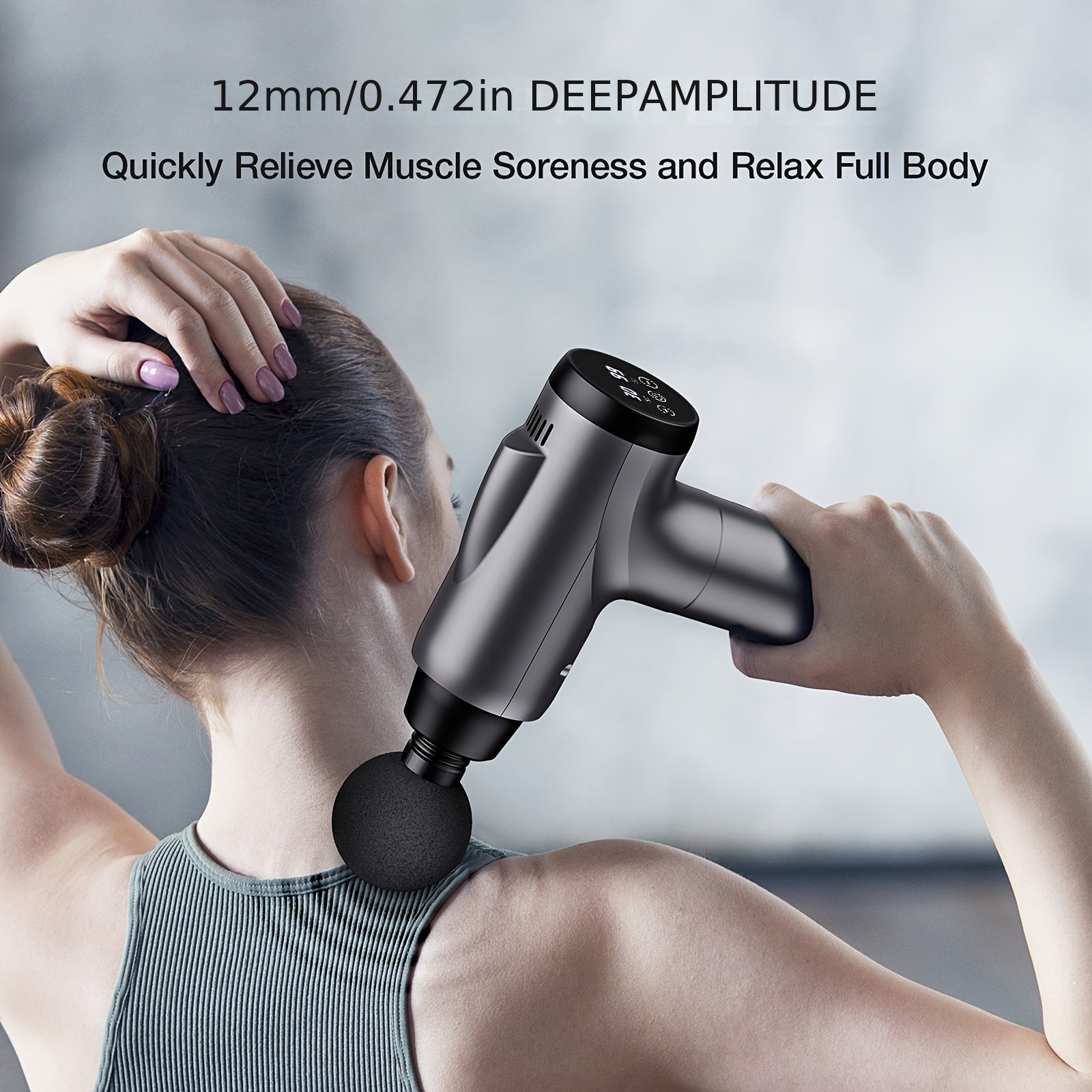 Deep Tissue Massage Gun - 30 Speed Percussion Massager 9 Heads