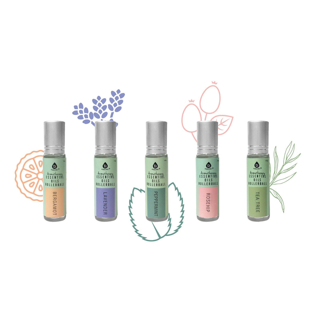 Aromatherapy Essential Oils Rollerballs Set - 5 Scents