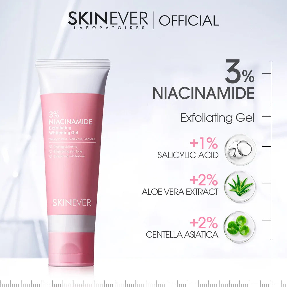 Niacinamide facial cleanser 105g brightening exfoliator for oil control and pore refining
