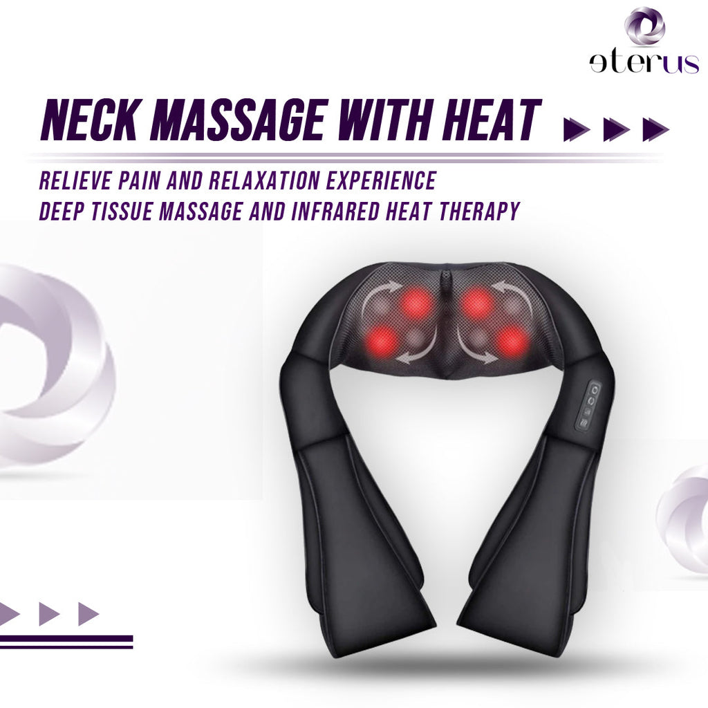 Neck and Shoulder Massager with Heat - Pain Relief Therapy