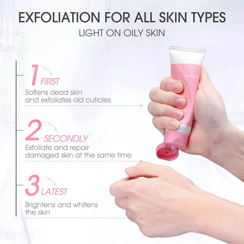 Gentle niacinamide cleanser texture exfoliating formula for brightening and oil control
