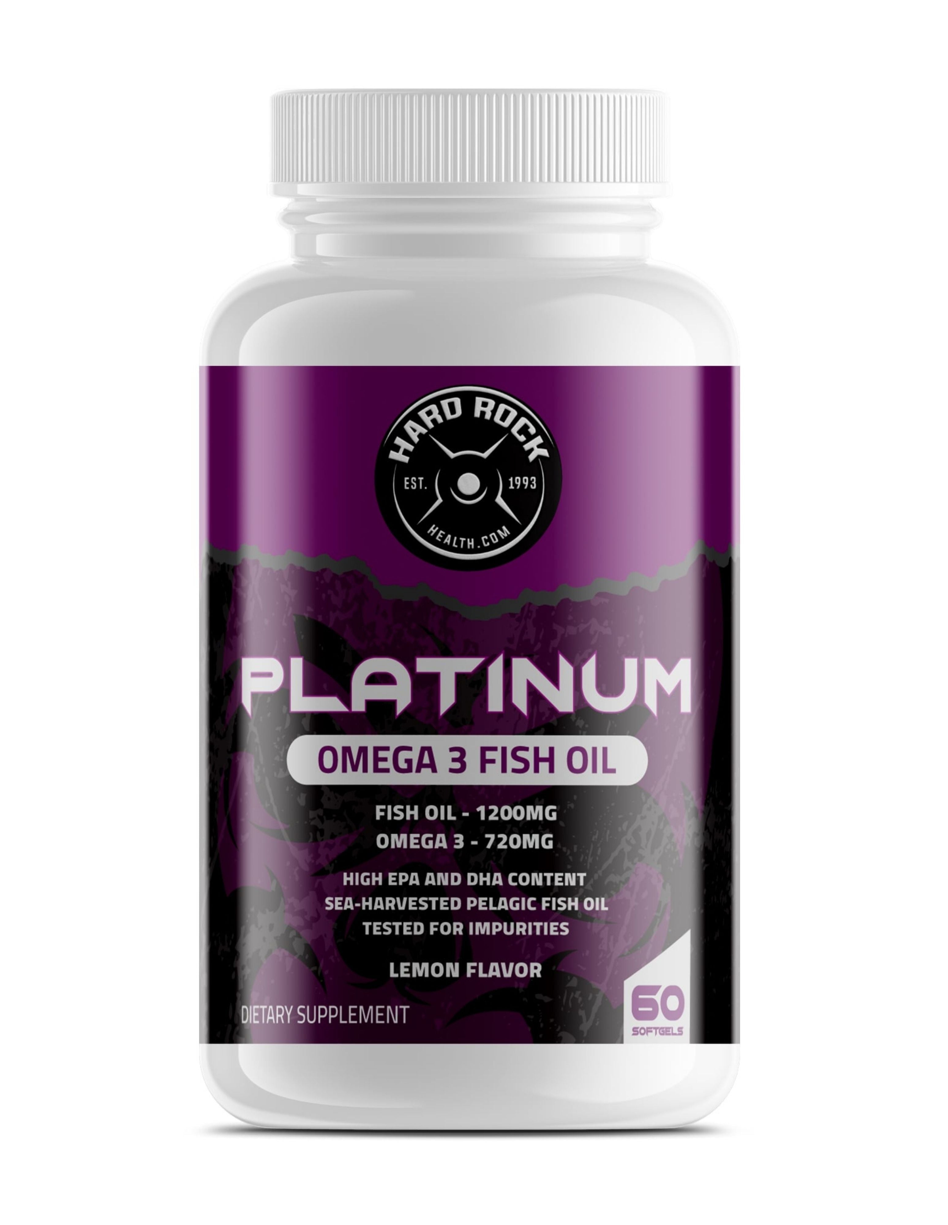 Omega 3 Fish Oil - 1200mg EPA DHA Heart Brain Support 60 Capsules