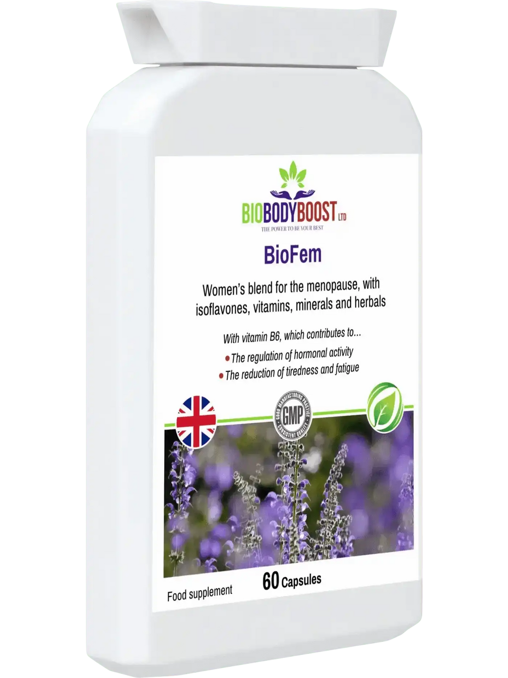 BioFem Menopause Support - Herbal Supplement with Soy Isoflavones 60caps