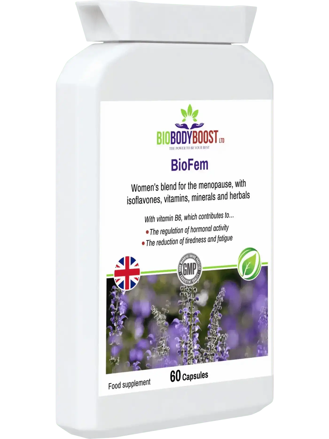 BioFem Menopause Support - Herbal Supplement with Soy Isoflavones 60caps