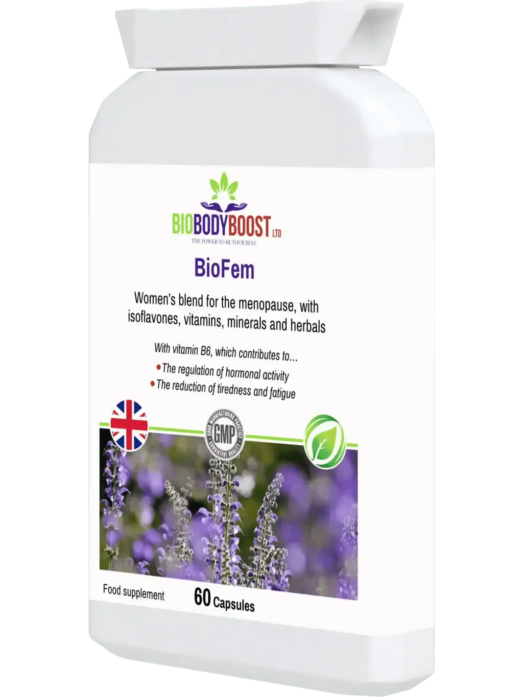 BioFem Menopause Support - Herbal Supplement with Soy Isoflavones 60caps