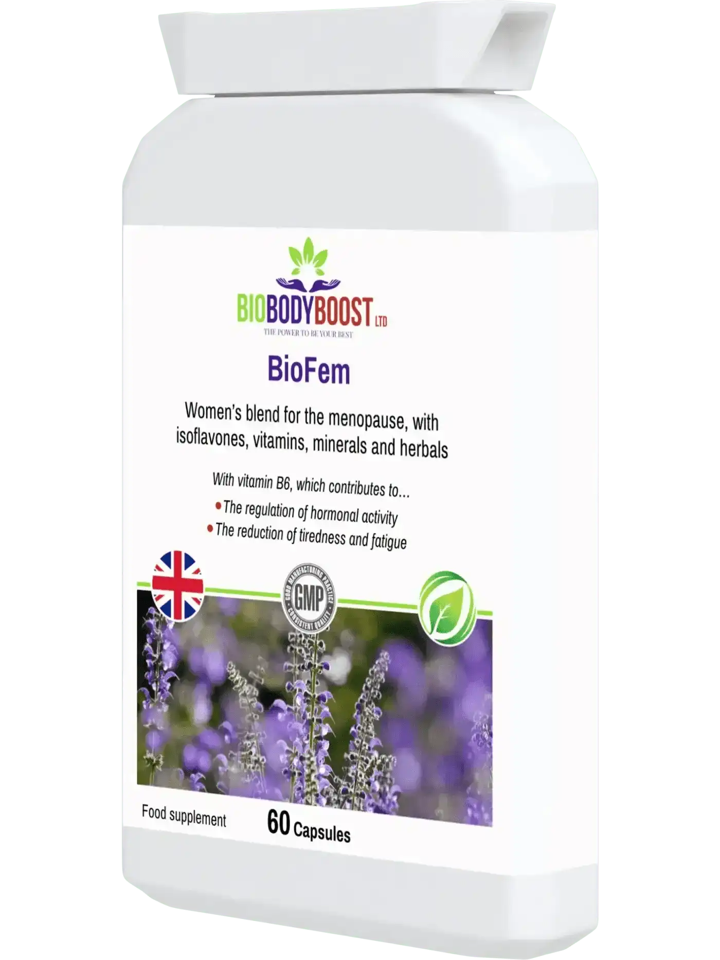 BioFem Menopause Support - Herbal Supplement with Soy Isoflavones 60caps