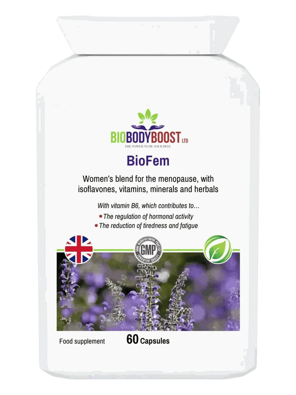 BioFem Menopause Support - Herbal Supplement with Soy Isoflavones 60caps