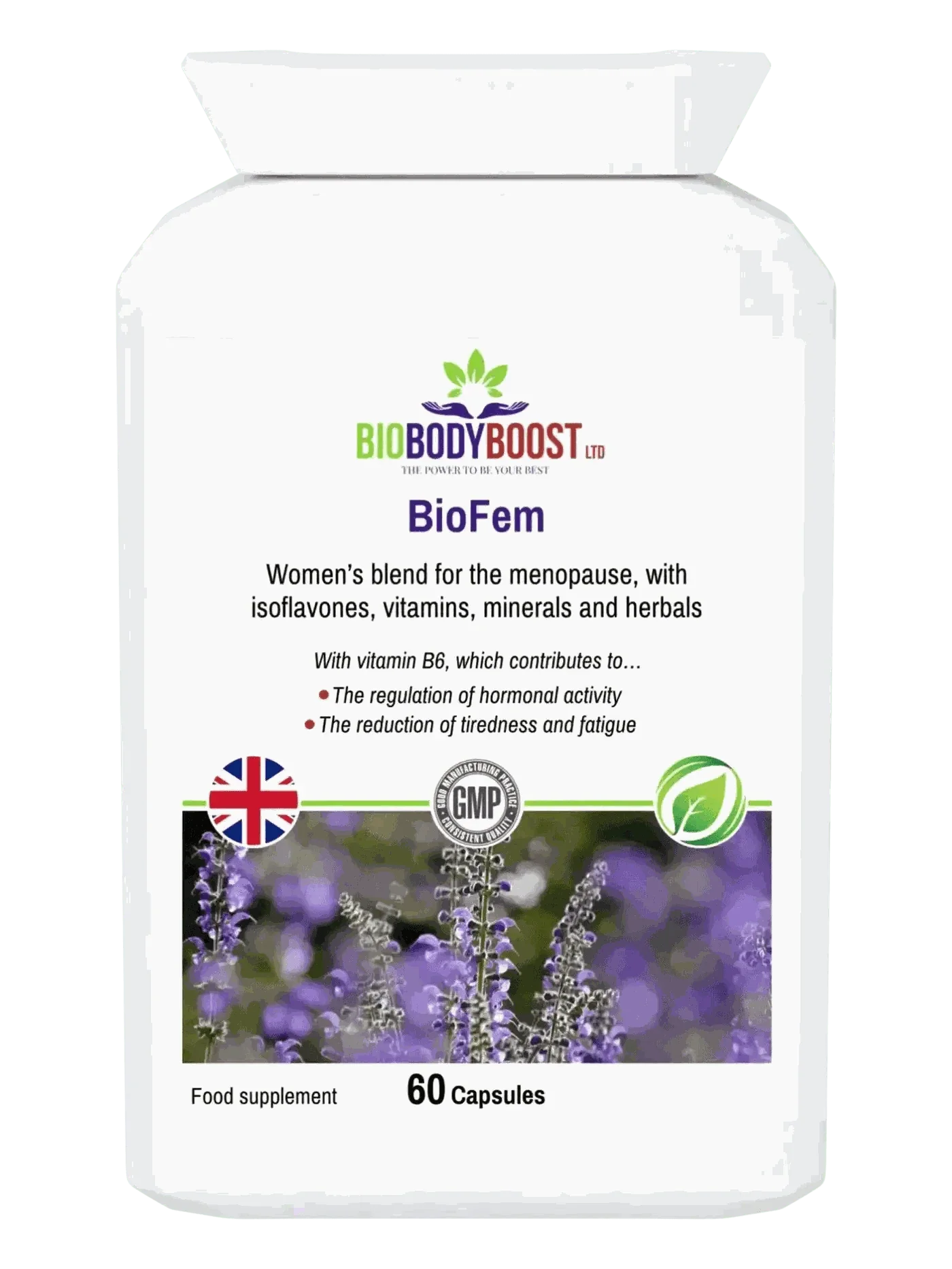 BioFem Menopause Support - Herbal Supplement with Soy Isoflavones 60caps