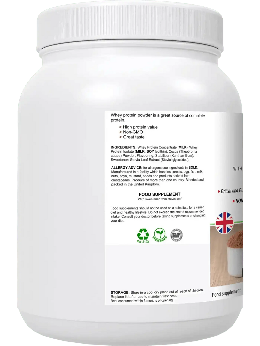 WheyPro Chocolate - Premium Whey Protein Powder EU Dairy 600g