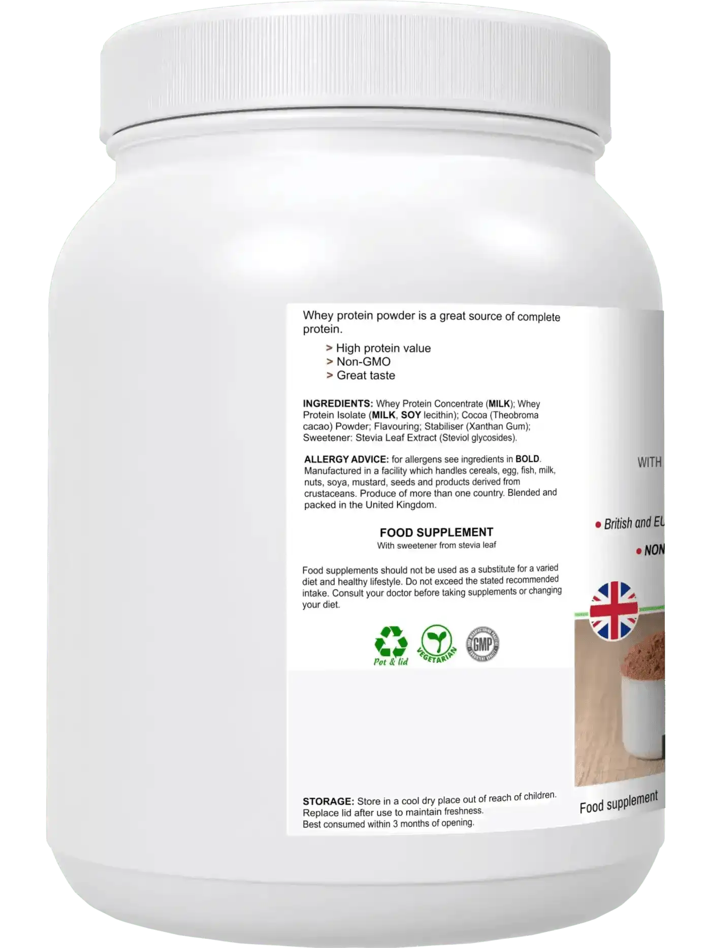 WheyPro Chocolate - Premium Whey Protein Powder EU Dairy 600g