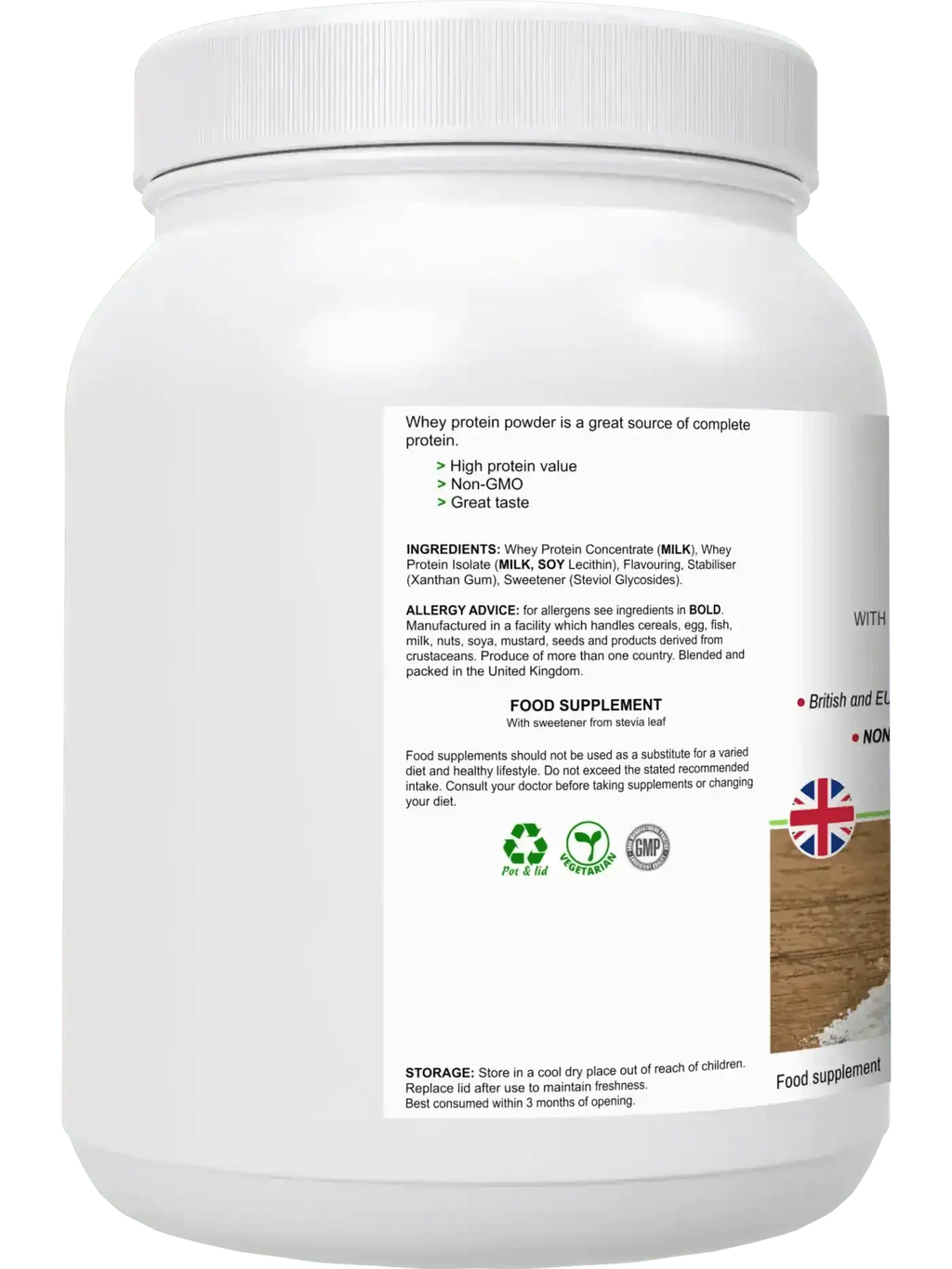 WheyPro Vanilla - Premium Whey Protein Powder EU Dairy 600g