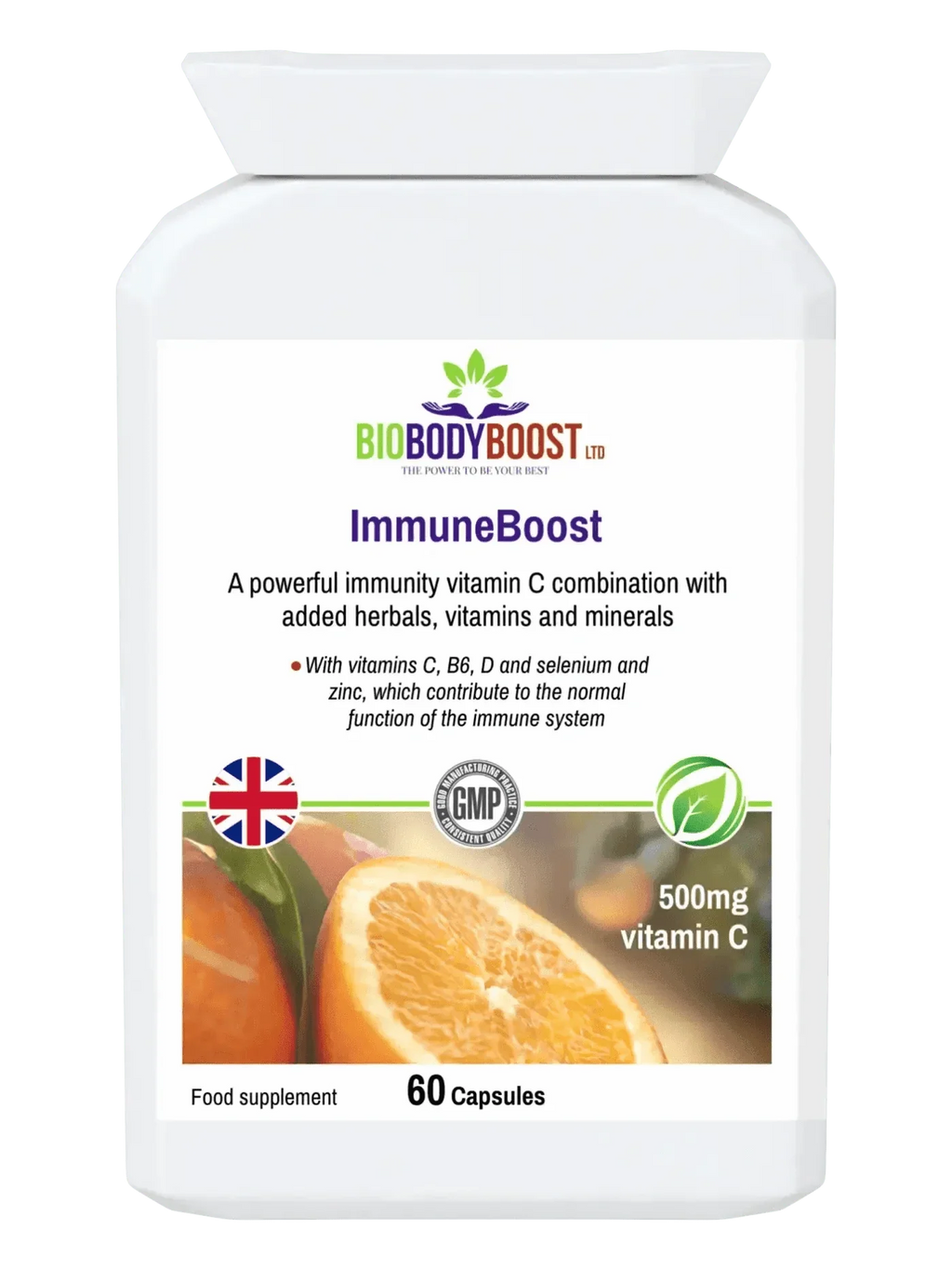 ImmuneBoost - Vitamin C Reishi Mushroom Probiotic Immune Support 60caps