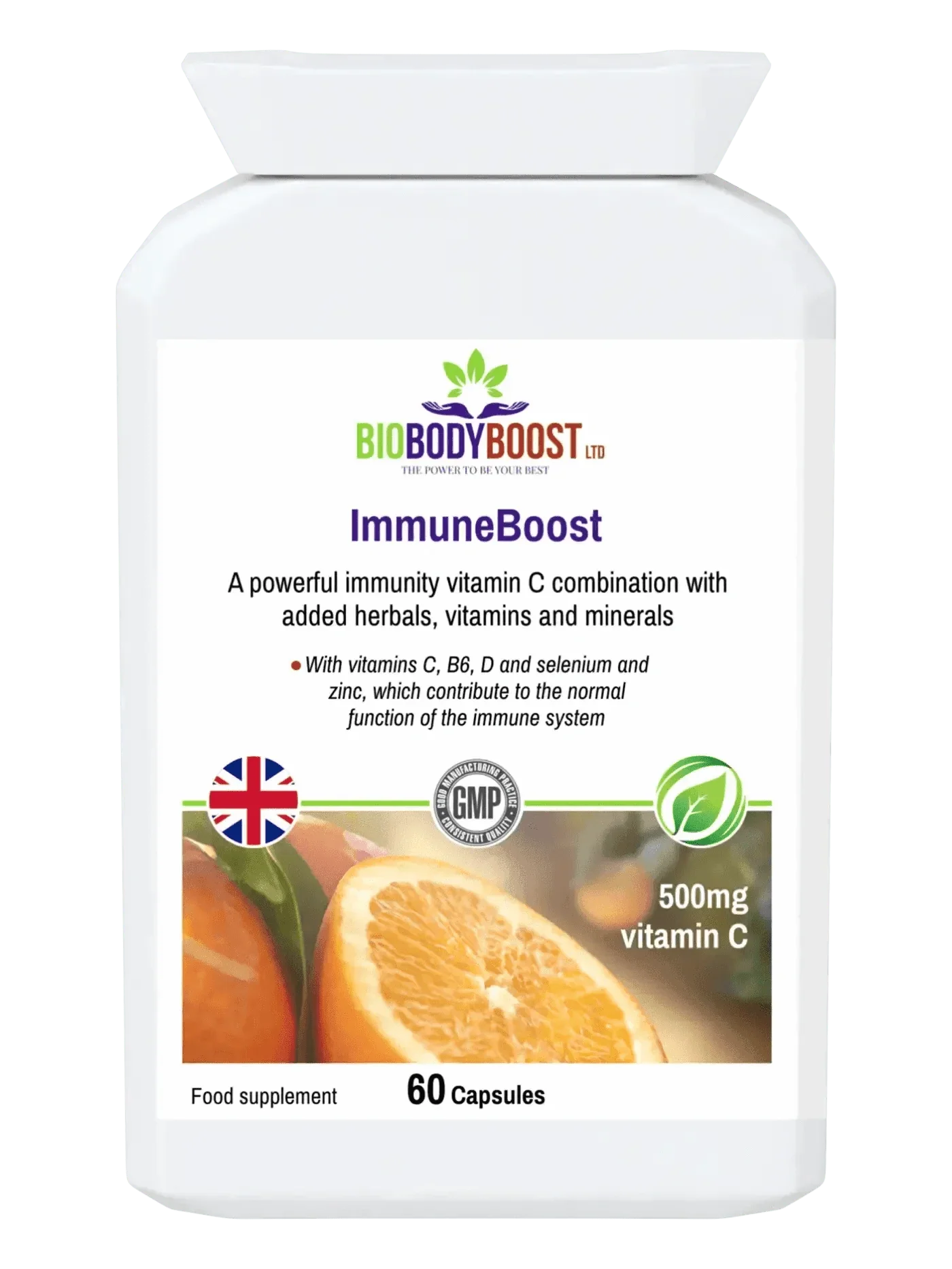 ImmuneBoost - Vitamin C Reishi Mushroom Probiotic Immune Support 60caps