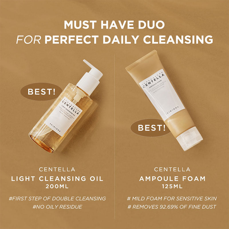 SKIN1004 Double Cleansing Duo - Oil & Foam Cleanser Korean Skincare