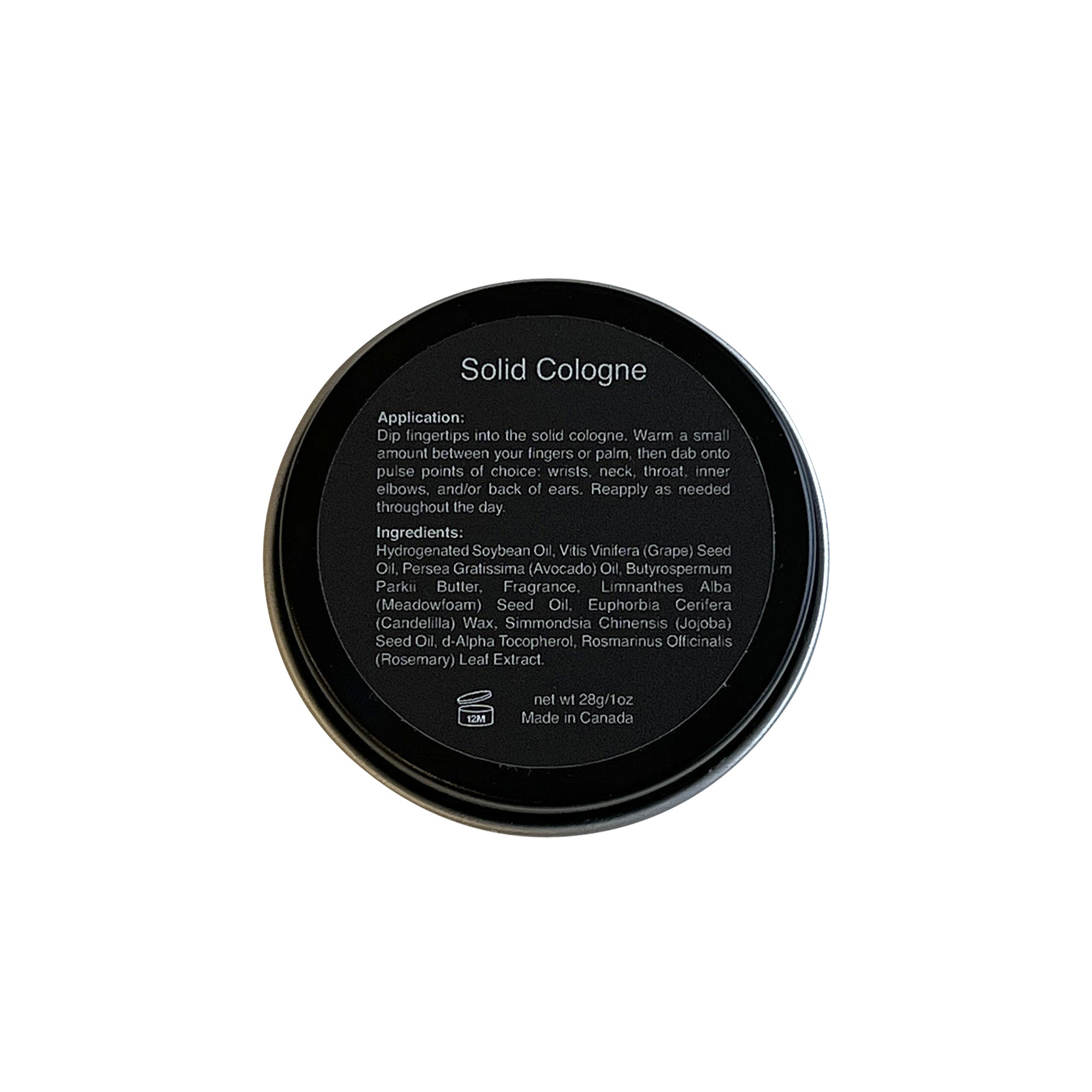 Solid Cologne Speakeasy - Natural Portable Men's Fragrance Tin